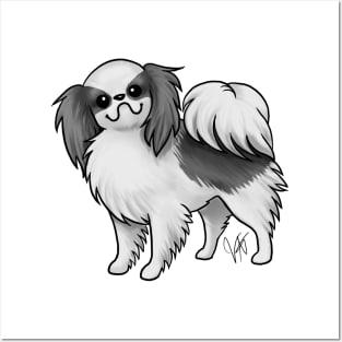 Dog - Japanese Chin - Black and White Posters and Art